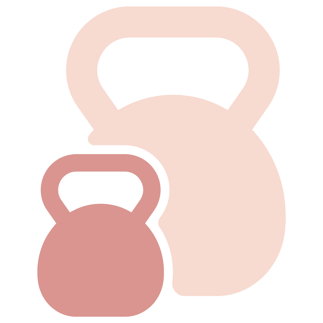 Hantlar till träning i två olika storlekar